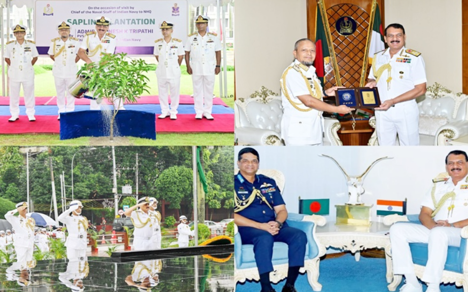 CNS Dinesh k tripathi of india navy visited Bangladesh from July 1 to 4.