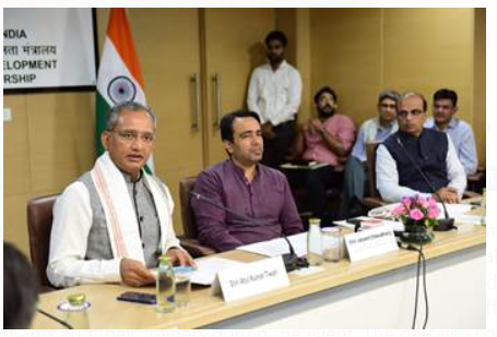 Shri Jayant Chaudhary attends Kaushal Samwaad on World Youth Skills Day 2024.