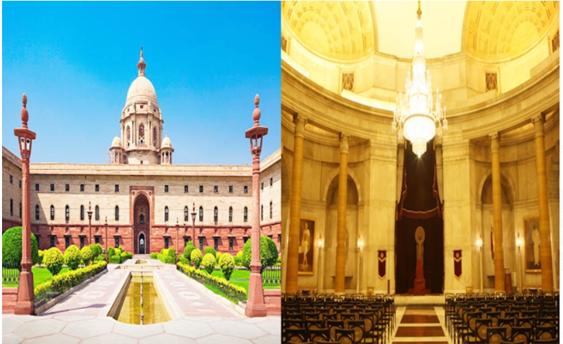 Rashtrapati Bhavan’s Durbar Hall Renamed As Ganatantra Mandap, Ashok Hall As Ashok Mandap.
