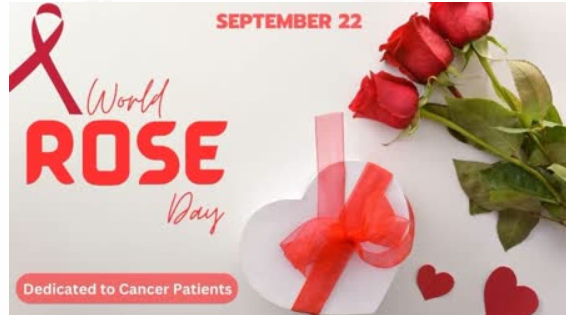 World rose day for cancer patients is celebrated on 22 September 2024.
