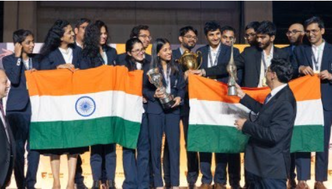 Team India Wins Gold in Both Open and Women's Events at the 45th FIDE (Fédération Internationale des Échecs) Chess Olympiad 2024 in Budapest.