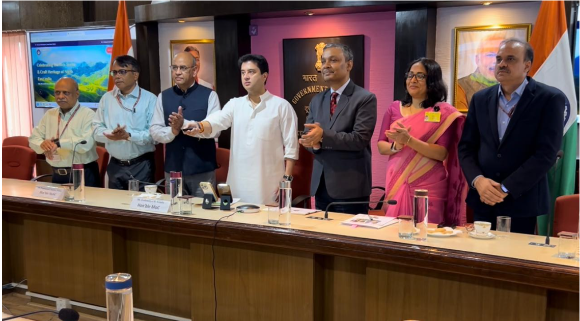 Union Minister Jyotiraditya M. Scindia Launches Ashtalakshmi Mahotsav Website in New Delhi.
