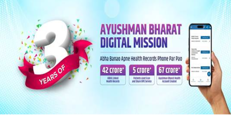 The Ayushman Bharat Digital Mission has completed three transformative years in advancing digital health.