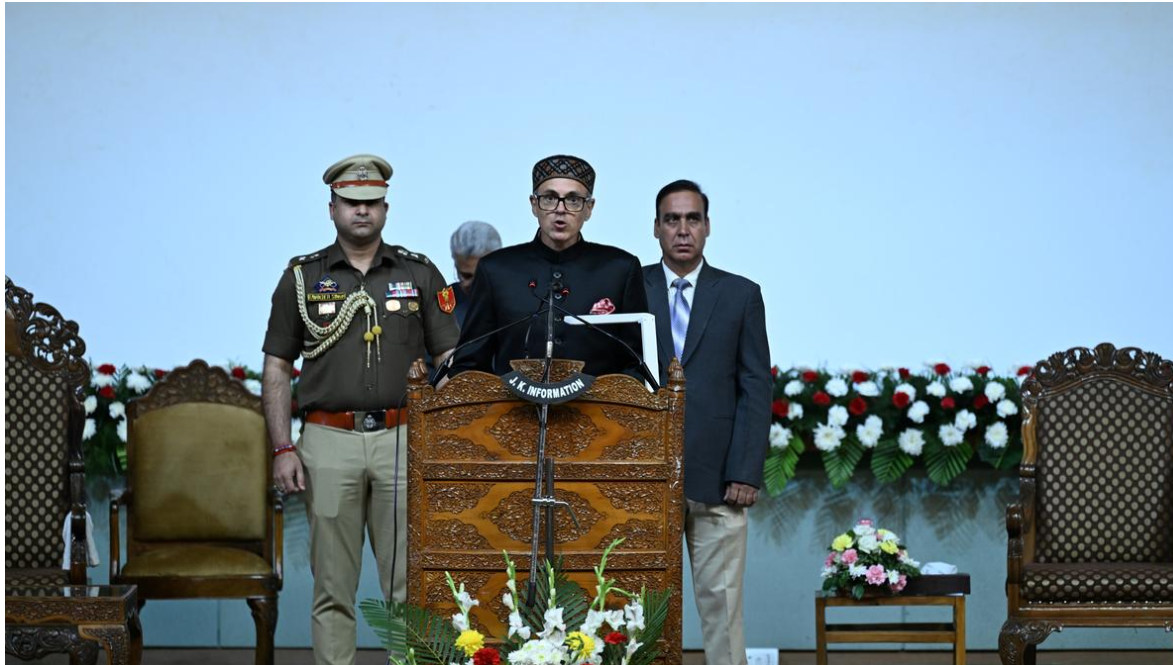 Omar Abdullah has been sworn in as Chief Minister of Jammu and Kashmir, with Surinder Kumar Choudhary as Deputy Chief Minister.