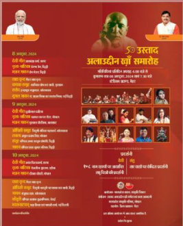 The Ustad Allauddin Khan Festival was celebrated in Maihar, Madhya Pradesh.