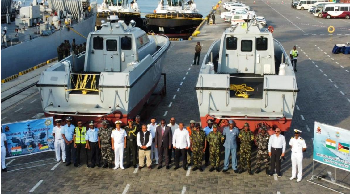 India Donates Two Water Jet Propelled  Fast Interceptor Crafts (FICs) to Mozambique.
