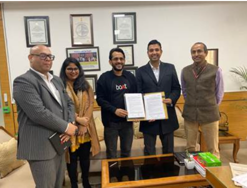 DPIIT Signs MoU with boAt to Support Startups in Manufacturing and D2C Sectors.  