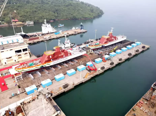 Vandana Agrawal has launched two FPVs (Fast Patrol Vessels), named GSL YARD - Amulya and Akshay, for the Indian Coast Guard (ICG).