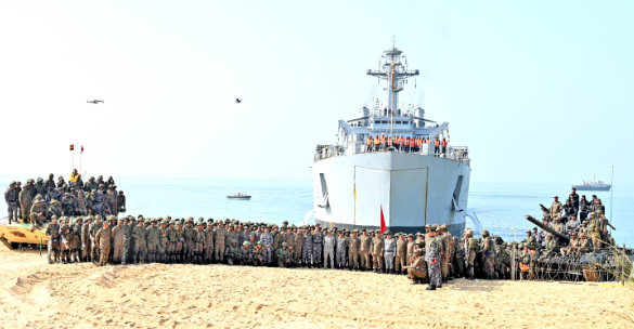 Military Exercise 'Jal-Thal-Raksha 2025' Conducted in Gujarat to Strengthen Coastal Security.
