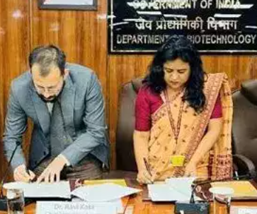 "DBT and GOAS Sign MoU Under BioE3 Policy to Enhance Centre-State Collaboration".
