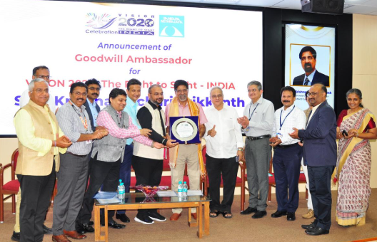 Former Cricketer Krishnamachari Srikkanth Named Goodwill Ambassador for VISION 2020 India.