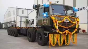 BEML Unveils Indigenous 12x12 High Mobility Vehicle for Defense Forces.