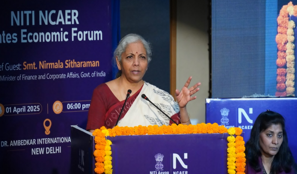 Finance Minister Nirmala Sitharaman Launches 'NITI NCAER States Economic Forum' Portal.
