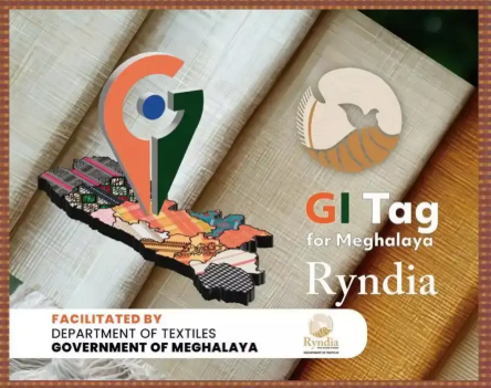 Meghalaya’s Ryndia and Khasi Handloom Products Granted GI Tag for Indigenous Textiles.