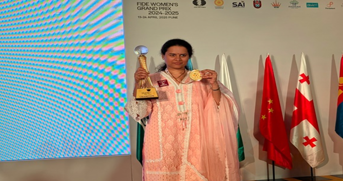 Indian Grandmaster Koneru Humpy Triumphs at FIDE Women’s Grand Prix 2024-25 Held in Pune.