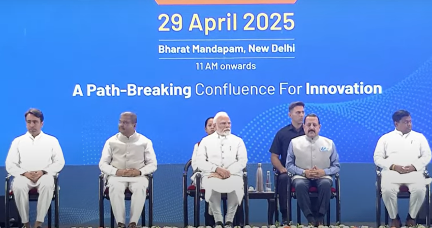 PM Narendra Modi Delivers Address at YUGM Innovation Conclave Held in New Delhi.