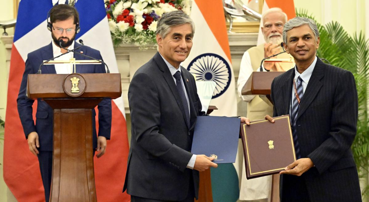 India and Chile Sign Terms of Reference to Launch Comprehensive Economic Partnership Agreement (CEPA) Negotiations.