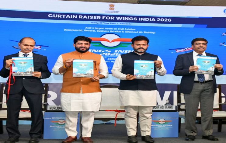 Union Minister Ram Mohan Naidu Inaugurates Curtain-Raiser Ceremony for Wings India 2026.