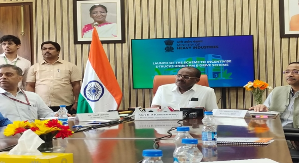 MoHI Launches India's First Incentive Scheme for Electric Trucks Under PM E DRIVE to Promote Green Freight Mobility.