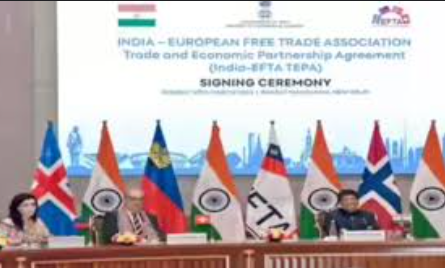 Switzerland Finalizes Ratification of Landmark India-EFTA Trade Agreement.
