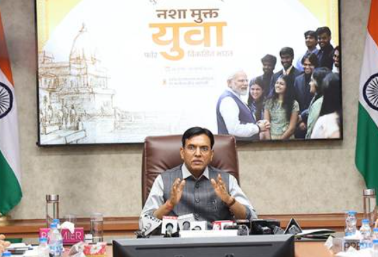 Union Minister Mansukh Mandaviya Inaugurates ‘Youth Spiritual Summit’ in Varanasi, Uttar Pradesh.