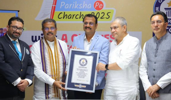 PM Modi’s Pariksha Pe Charcha 2025 Earns Guinness World Record for 3.53 Crore Registrations.