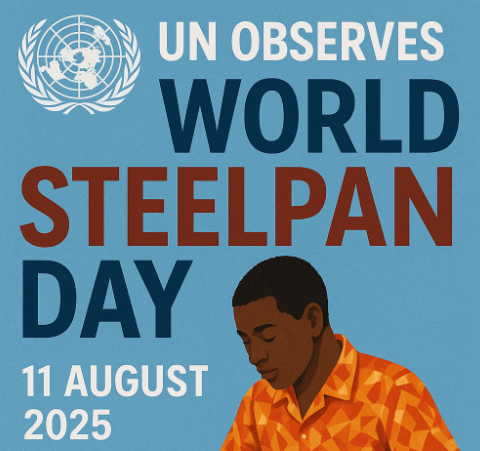 UN Observes World Steelpan Day on 11 August 2025.