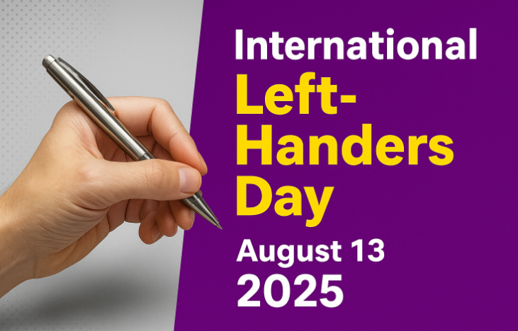 International Left Handers Day 2025 observed globally on August 13.