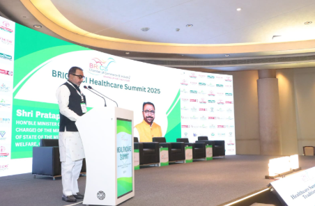 Prataprao Jadhav Chairs Held BRICS CCI Healthcare Summit 2025 in New Delhi, Showcasing India’s Push for Integrating AYUSH with Global Health Innovation.