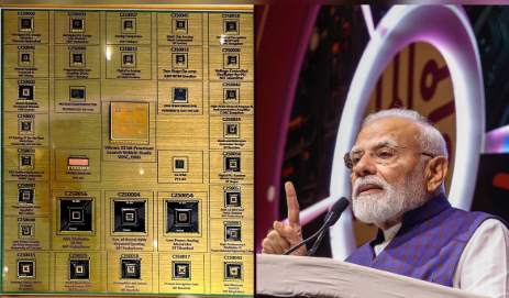 India Unveils Vikram-3201, Its First Fully Indigenous 32-Bit Microprocessor at Semicon India 2025.