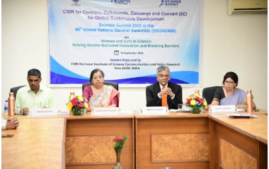 CSIR-NISCPR Showcases Gender-Inclusive Innovation at UN Science Summit 2025.
