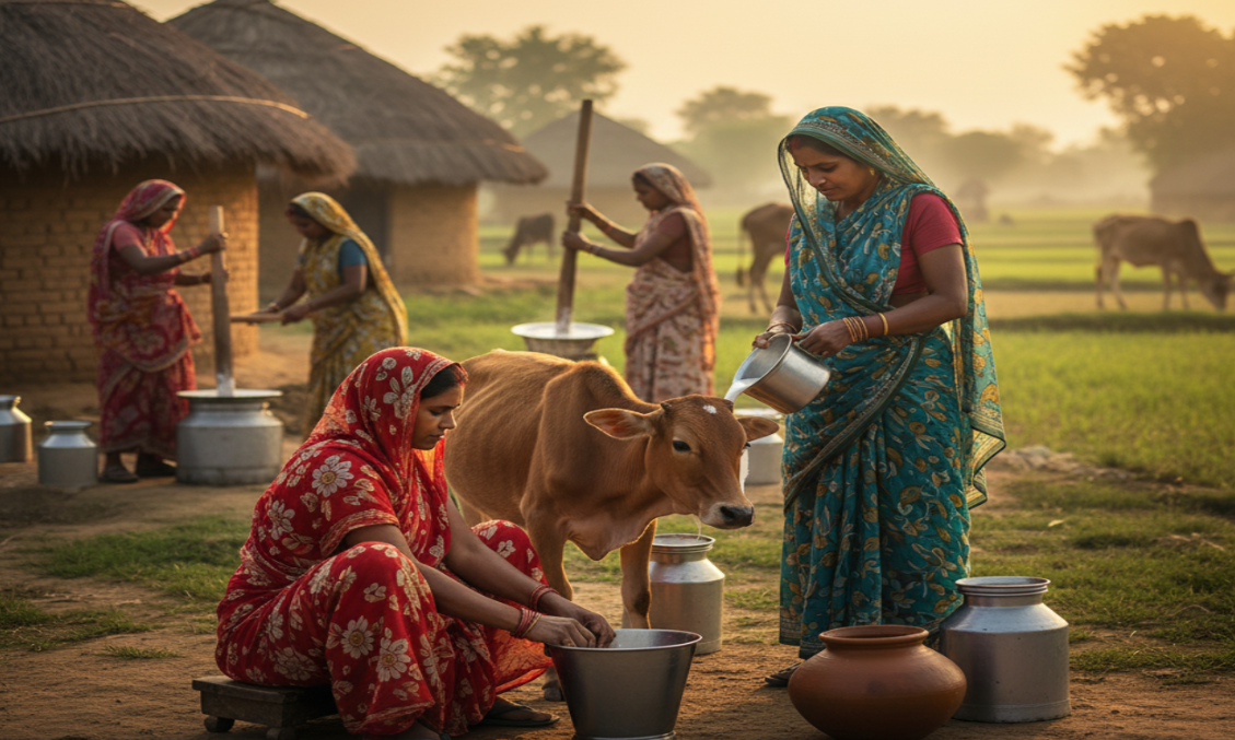 India Retains Top Spot as World’s Largest Milk Producer, Empowering Over 8 Crore Farmers.
