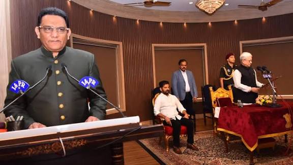 Former cricketer Md. Azharuddin sworn in as Telangana Minister