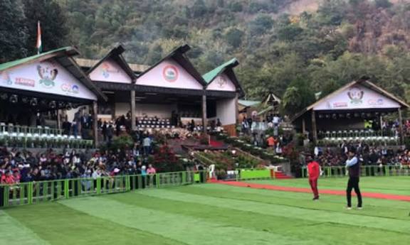 Nagaland Hosts 26th Hornbill Festival at Kisama Heritage Village.